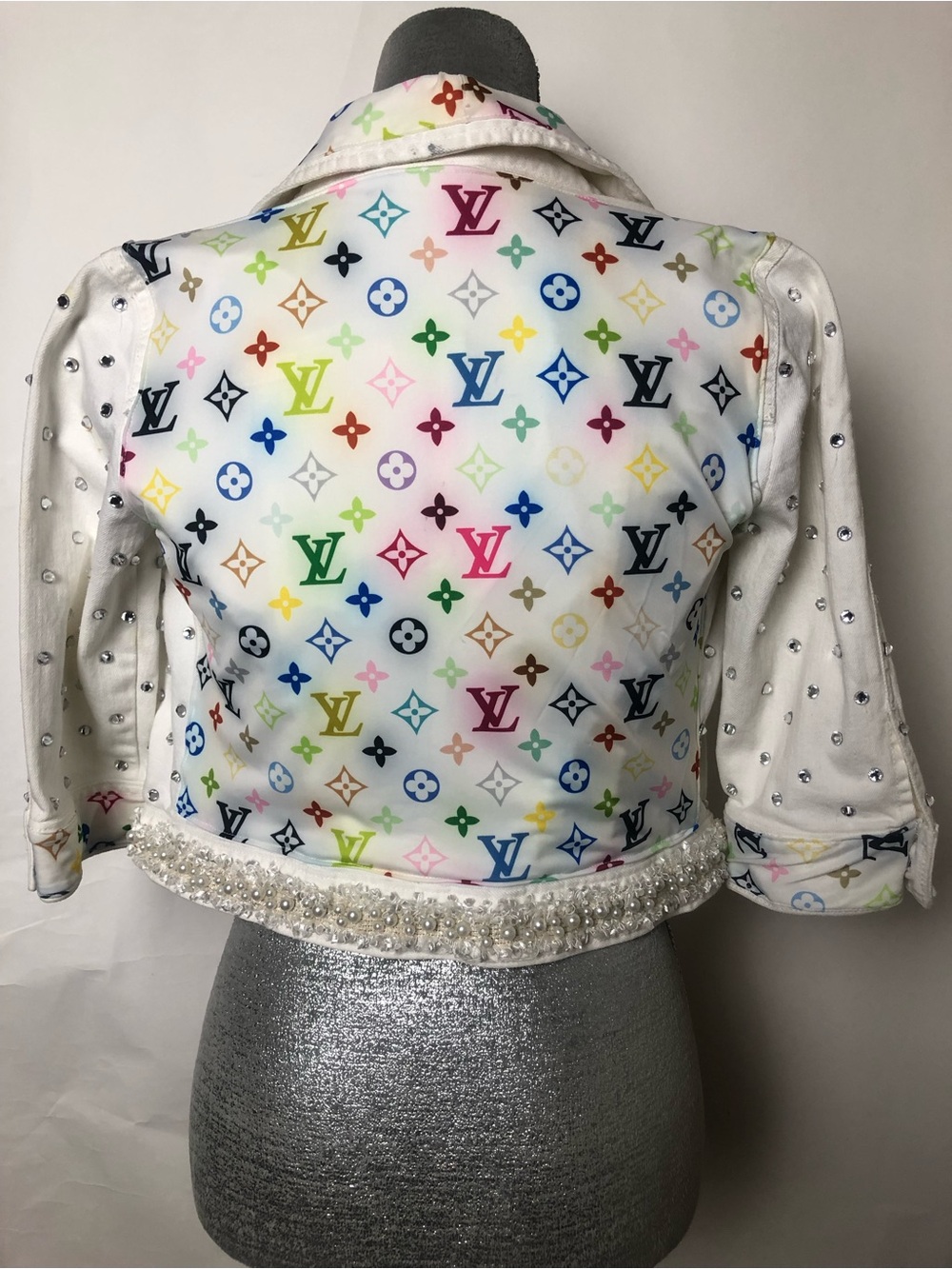 Multicolor Monogram White Jean Jacket